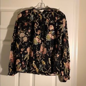 Floral long sleeve button up